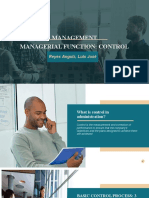 Management Managerial Function: Control: Reyes Anguiz, Luis José