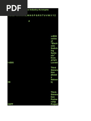 Telecom Acronyms And Formula
