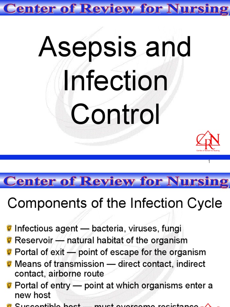 Asepsis and Infection Control | PDF | Infection | Bacteria