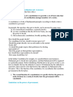 The First Function of A Constitution Is To Provide A Set of Basic Rules That Allow For Minimal Coordination Amongst Members of A Society