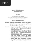 Download Permendiknas Nomor 23 Tahun 2006 Tentang Standar Kompetensi Lulusan Untuk Pendidikan Dasar Dan Menengah by Taufik Agus Tanto SN48620201 doc pdf