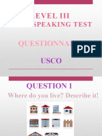 Level Iii: Final Speaking Test
