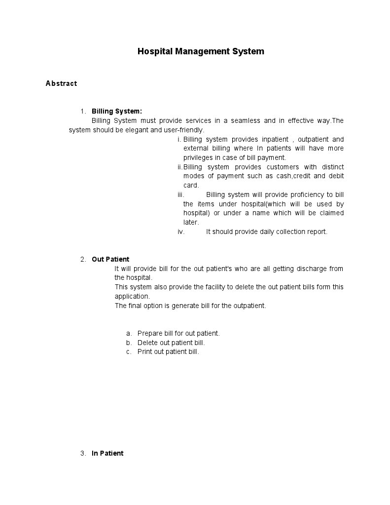 Hospital Billing System Overview | PDF | Patient | Money