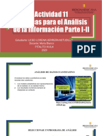 Actividad 11 - Técnicas para el análisis de la información - Parte II