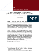 La Generación Distribuida El Camino Hacia La Producción Descentralizada de Electricidad y Pautas para Su Reglamentación PDF