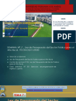 GESTIÓN GUBER - SEMANA 7 - Ley de Presupuesto Del Sector Publico para El Año Fiscal.