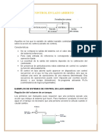 SISTEMAS DE CONTROL EN LAZO ABIERTO