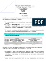 CIRCULAR 004 EXAMENES 2do PERIODO