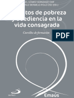 Los Votos de Pobreza y Obediencia en La Vida Consagrada Rafael Gomez Manzano PDF