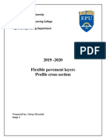 2019 - 2020 Flexible Pavement Layers Profile Cross Section