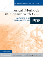 Numerical Methods in Finance with C++-Cambridge University Press (2012) MJ. Capiński, T Zastawniak