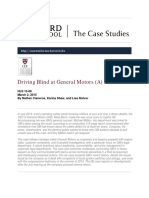 Driving Blind at General Motors - Harvard Law School Case Study