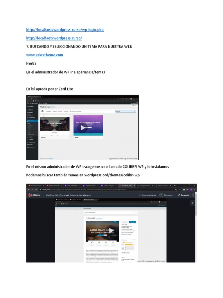 Tutorial de Colibri para WordPress | PDF | Word Press | Informática