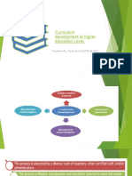 Curriculum Development at Higher Education Level: Presented By: Farah Sarfraz (2018-Ag-942)