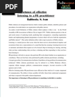 importance of listening in pr