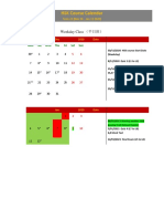 HSK Course Calendar: Weekday Class （平日班）