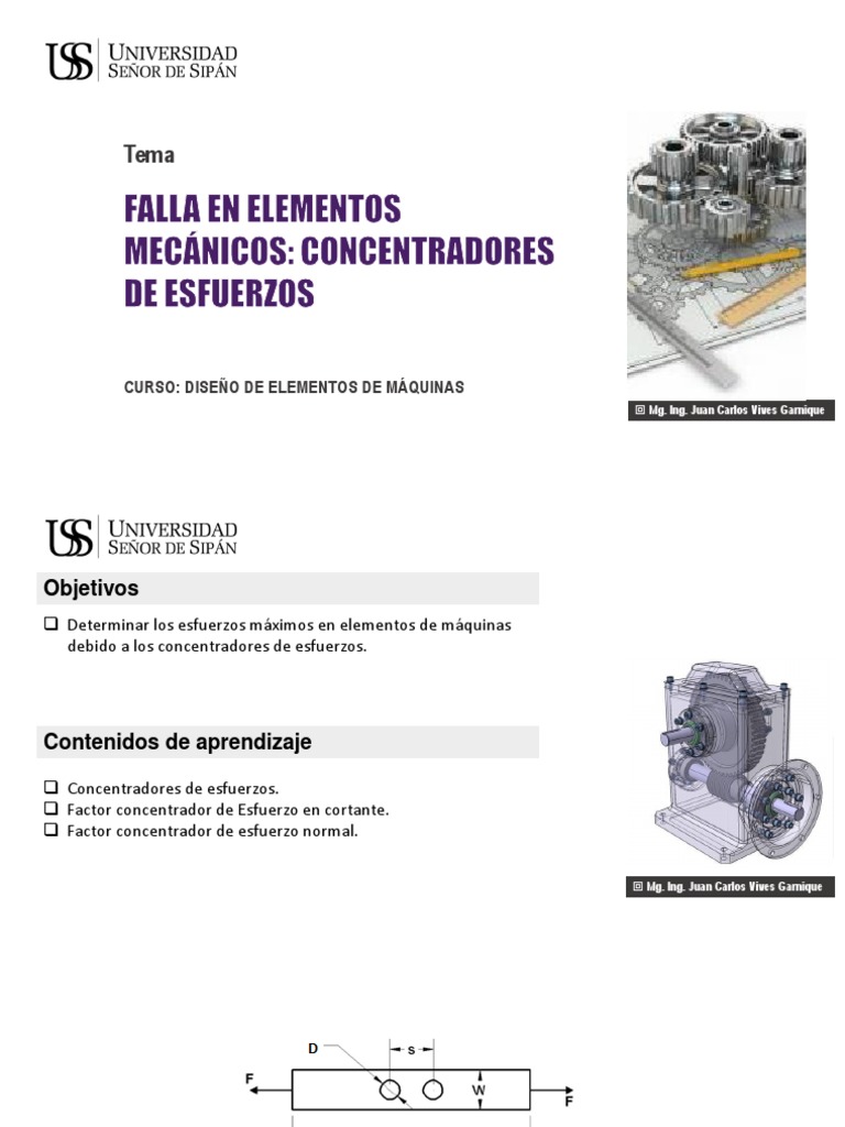 Análisis de concentradores de esfuerzo en elementos de máquinas | PDF ...
