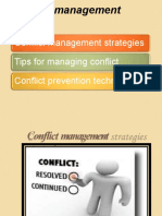 Conflict management strategies and techniques