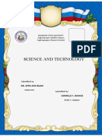 Science and Technology: Bukidnon State University Sugbongcogon Satellite Campus Sugbongcogon, Misamis Oriental