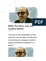 MAD - Por Favor, Vive, Por Josefina Barrón