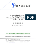 Two Capillary Tubes Cutting Machine Operating Instruction Manual