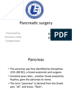 Pancreatic Surgery: Presented To DR - Lasha Gulbani