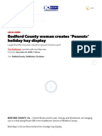 Bedford County Woman Creates Peanuts' Holiday Hay Display PDF