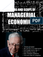 Nature and Scope Of: Managerial Economics