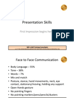 Presentation Skills: First Impression Begins Here!