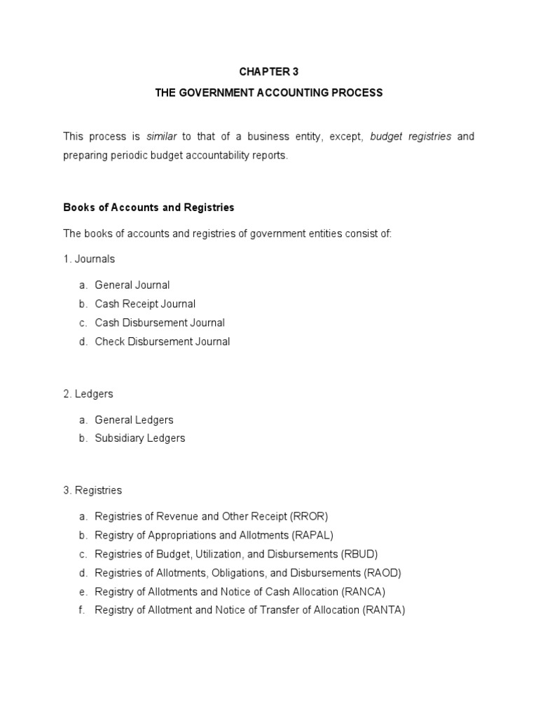 Government Accounting Process Overview | PDF | Payroll | Expense