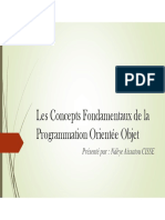 Les Concepts Fondamentaux de La Programmation Orientée Objet