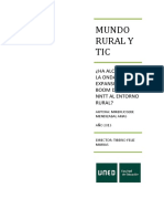 Mundo Rural Y TIC: ¿Ha Alcanzado La Onda Expansiva Del Boom de Las NNTT Al Entorno Rural?