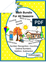 Math Bundle For All Seasons: Number Recognition, Counting, Ordinal Numbers, Addition, Subtraction