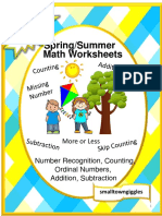 Spring/Summer Math Worksheets: More or Less