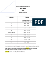 Period Timing Mon-Saturday: Roots Ivy Westridge Campus Bell Timings Igcse SESSION 2020-2021