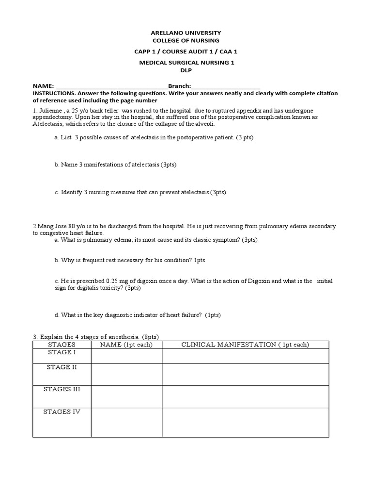 Medical Surgical Nursing 1 Upload | PDF