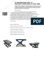 La Table Pneumatique Avec Le Transporteur A Rouleaux ST 3rol Mini