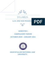 Syllabus LLM Compulsory
