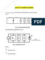 Analysis For Transfer Function: Considering A Grid Connected System With Grid As Current Harmonic Source