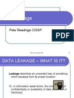 Data Leakage: Pete Readings CISSP