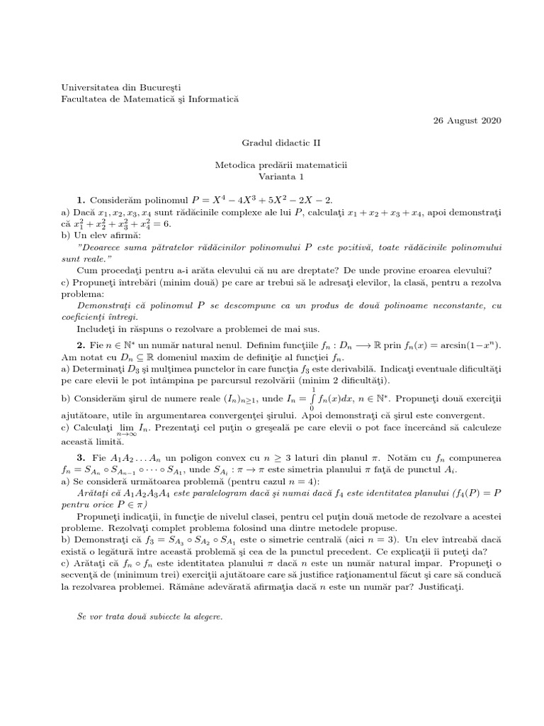 Grad II 2020 Var1 | PDF