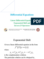 Differential Equations - Exponential Shift and Inverse D Operators