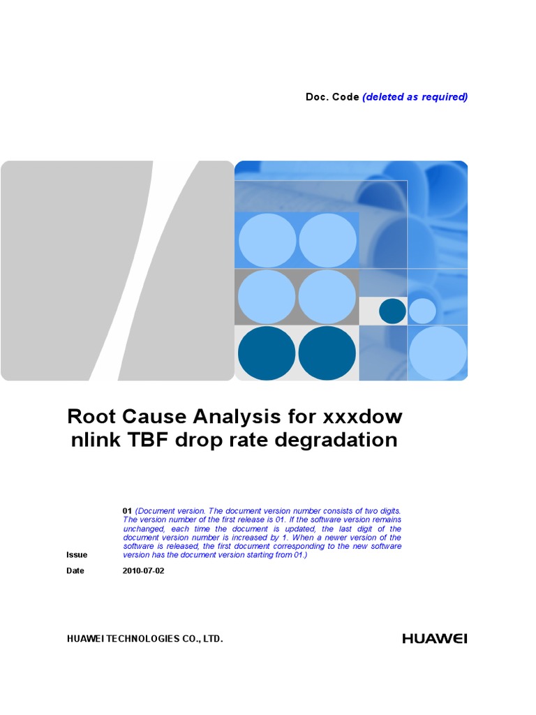 Root Cause Analysis For Downlink TBF Drop Rate Degradation 2013 03 25 ...