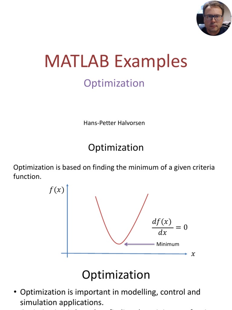 MATLAB Examples - Optimization | PDF | Mathematical Optimization ...