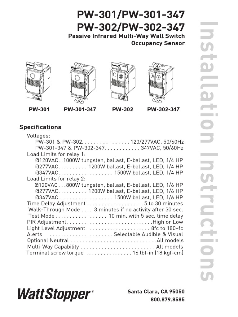 PW-301 Wiring and Installation Guide | PDF | Electrical Wiring | Relay