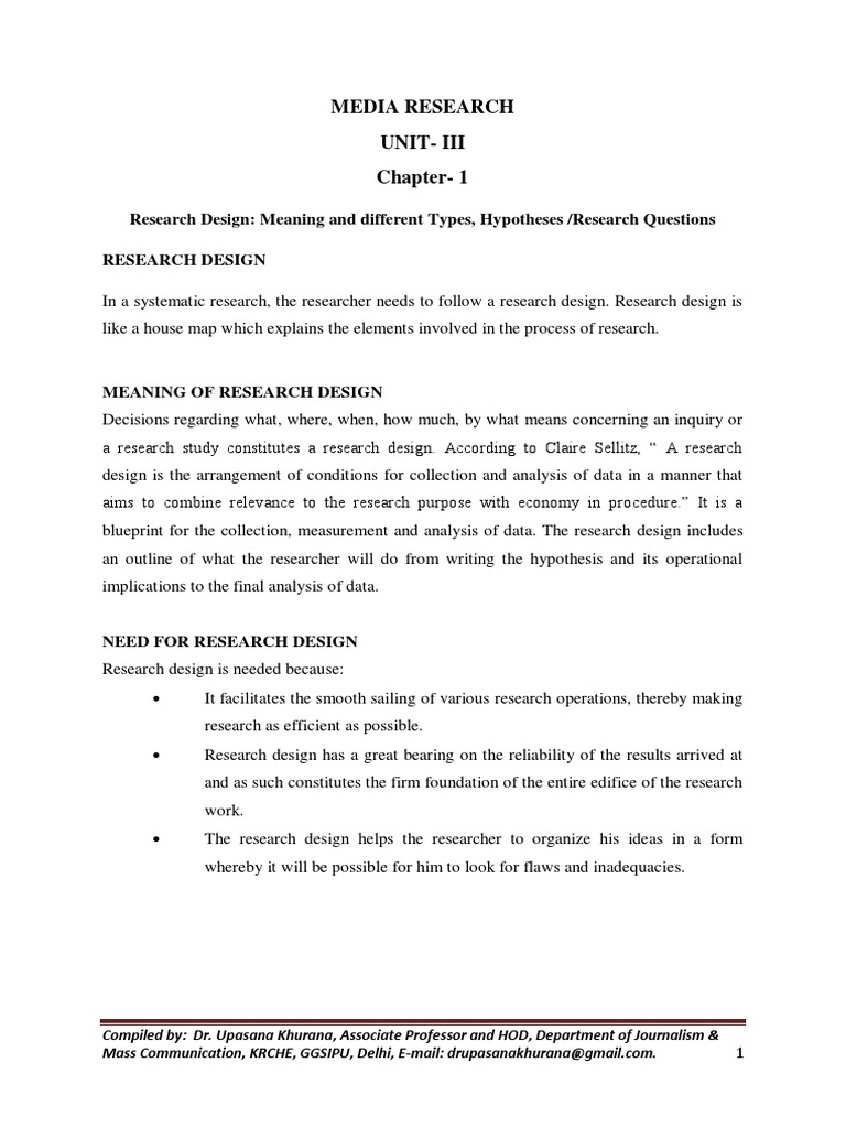 Media Research Design and Methodology | PDF | Survey Methodology ...