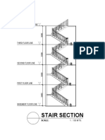 Stair Section: Roof Deck Floor Line