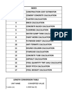 Rates Civil Construction Calculation