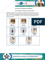 Learning Activity 2 / Actividad de Aprendizaje 2 Evidence: What Did I Do Yesterday? / Evidencia: ¿Qué Hice Ayer?