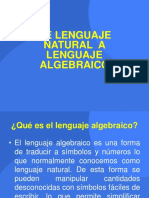 Lenguaje Naturala Algebraico